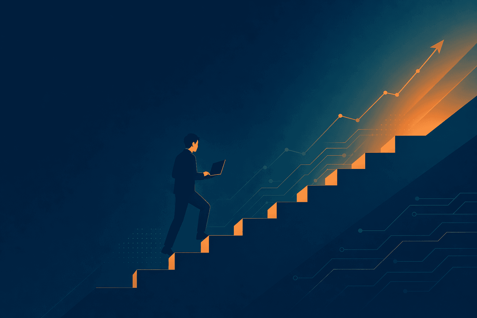 ITエンジニアがキャリアアップを目指すイメージ