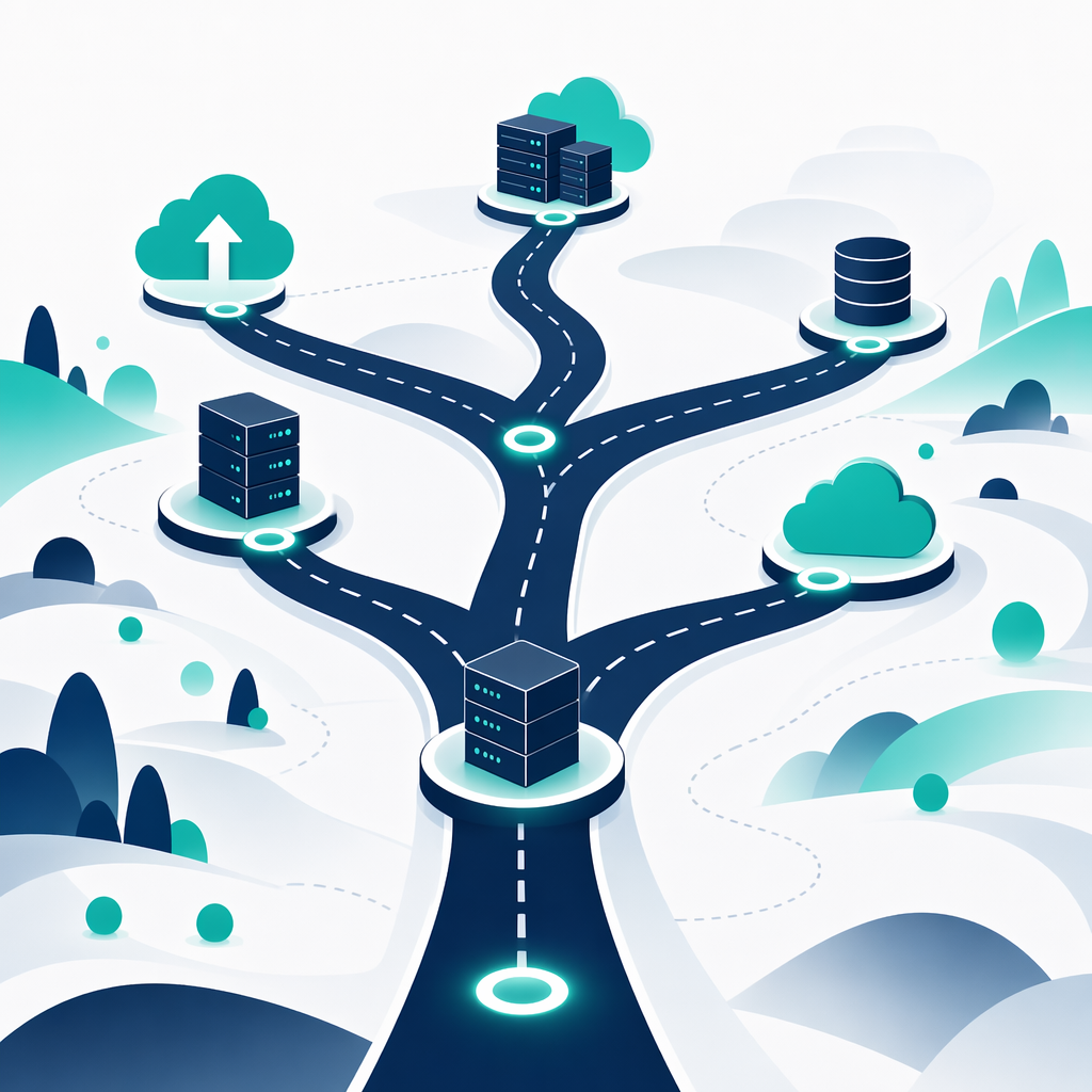 ホワイトボードにキャリアパスの分岐を書き出す様子