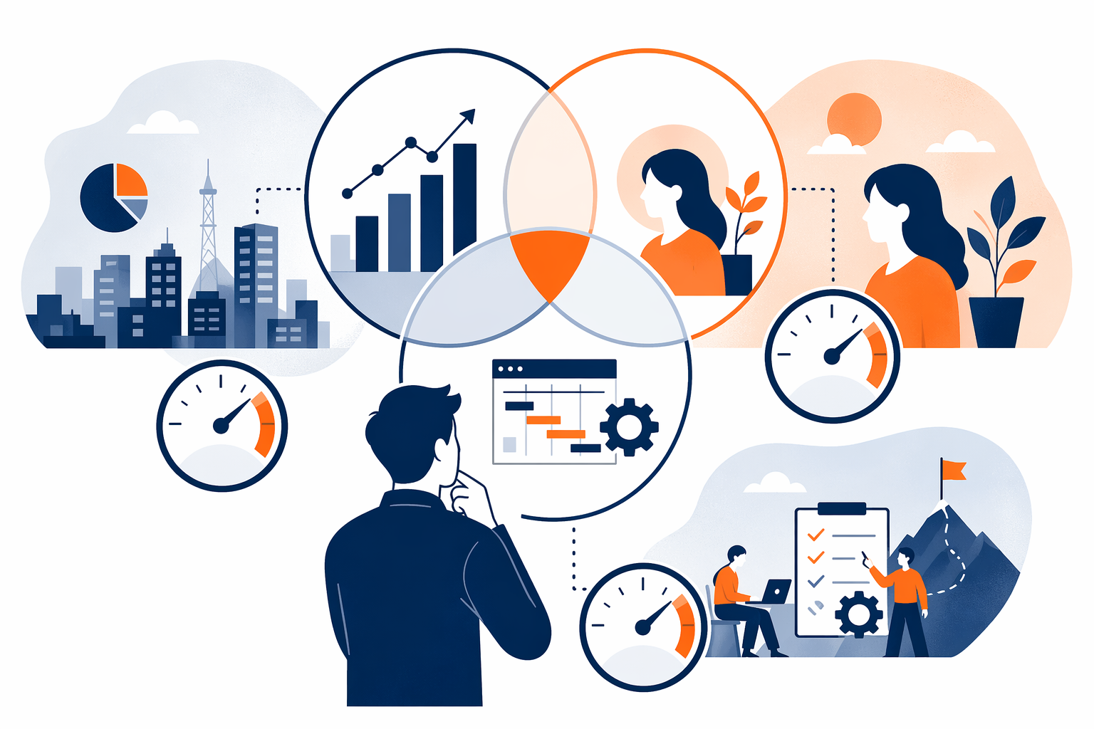 転職タイミングの3軸判断のイメージ